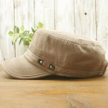 FS work Cap ワークキャップ ブラウン　ダメージ加工　ビンテージ加工　男女OK 送料\350♪　メンズ レディース　サイズ調整可_画像3