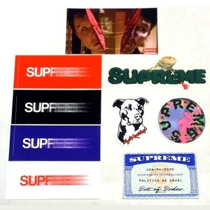 20SS Supreme Sticker Set ステッカー 9枚 セット Motion Logo Ichi The Killer Split Lizard Marble Social Pitbull モーション 殺し屋1