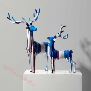 ◆新品推薦◆北ヨーロッパ 芸術 鹿の置物 アイデア プレミアム リビング 家庭用 置物 放置物 現代芸術品 雑貨