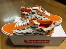 新品 Supreme × Vans レオパード オールドスクール 27.5cm オレンジ　シュプリーム　バンズ_画像4