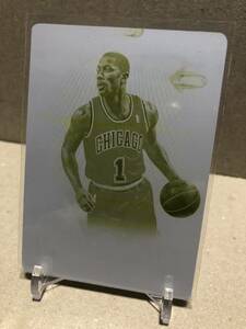 2014 Panini Derrick Rose Authentic Printing Plate YELLOW 1of1 master piece
