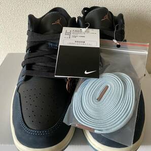 ナイキ ウィメンズ エアジョーダン1 ロー ネイビー/ブラックスネークスキン 27.5cm Nike WMNS Air Jordan 1 Low Navy/Black FJ5478-010の画像4