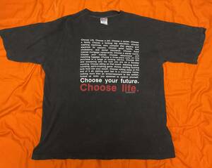 希少　古着　映画　『Trainspotting(1996)　"Choose Life"　』 90’s　ロック　映画　Tシャツ　vintage