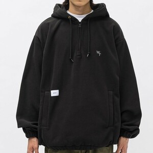 23秋冬　サイズ04 （ XL ）　ブラック　 SEAL / HOODY / POLY. LEAGUE　ダブルタップス　WTAPS　ストレッチフリース　（232ATDT-CSM31）