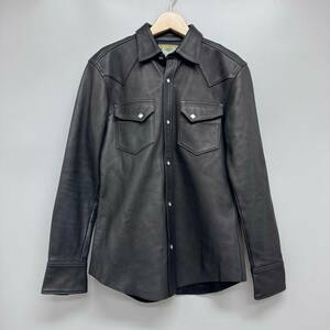 リアルマッコイズ ディアスキン レザー ウエスタンシャツ ブラック size 15 / THE REAL McCOYS トイズマッコイ ジャケット