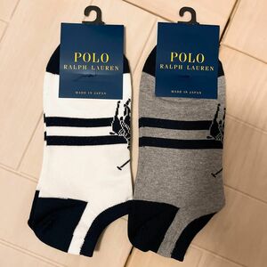 メンズ　ソックス　くるぶし　ポロラルフローレン　POLO RALPHLAUREN ロゴ ソックス 綿