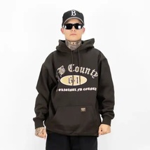 BI22)FB COUNTY プルオーバーパーカー/BROWN/3XL/HIPHOP/B系/チカーノ/ウエストコースト/大きいサイズ/エフビーカウンティ/USサイズ_画像1