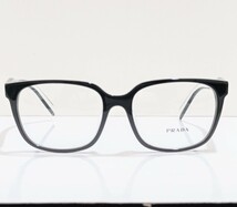 未使用 PRADA プラダ 眼鏡 メガネ VPR 17Z-F 1AB101 ウェリントン セルフレーム ブラック ホワイト _画像2