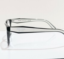 未使用 PRADA プラダ 眼鏡 メガネ VPR 17Z-F 1AB101 ウェリントン セルフレーム ブラック ホワイト _画像3