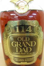 1878 小512-099　お酒　オールドグランダッド 114　OLD GRAND DAD　バーボン ウイスキー　750ml 57%　未開栓 古酒　80_画像4