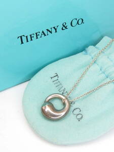 15248　ロ512-165　ティファニー　エターナルサークル　SV 925　箱付　アクセサリー　ネックレス　トップ幅約1.2cm　TIFFANY＆Co.　60