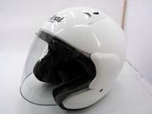 【送料無料】試着程度 美品 2020年製 Arai アライ MZ-F GLASS WHITE グラスホワイト Lサイズ 元箱付き ジェットヘルメット_画像2