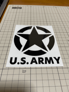 【カッティングステッカー】　　ミリタリー　星　STAR スター　　U.S.ARMY 　アーミー　ワイルド 軍隊　陸軍　アメリカ