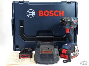 美品 BOSCH ボッシュ 18V 充電式インパクトドライバー GDR18V-EC バッテリー2個 電動工具