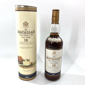 D-9 未開栓 ザ・マッカラン 18年 1986 シェリーオークカスク THE MACALLAN シングルモルト ウィスキー 古酒 箱付き 750ml 43% サントリー