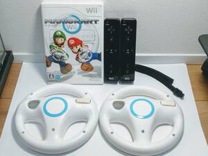 ★送料無料、即決、動作確認済★　マリオカート　wii ソフト ハンドル リモコン セット 40 wii 宅急便コンパクト発送（検索用　switch）