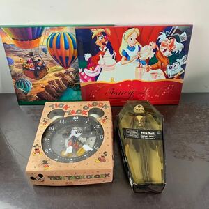 (12-25) ディズニー まとめ売り TICK TACK CLOCK 時計 ミッキー　ナイトメア ビフォア クリスマス ぬいぐるみ　アートコレクション　Disney