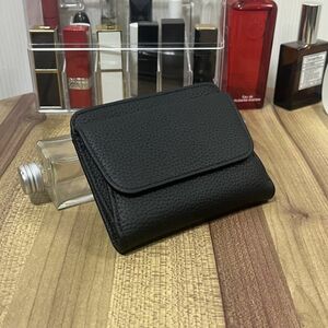 【田中革具】 長財布 牛革 革財布 コンパクト財布 折り財布 レディース 本革 新品 未使用 送料無料 人気商品 ブラック