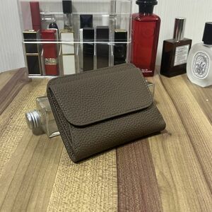 【田中革具】 長財布 牛革 革財布 コンパクト財布 折り財布 レディース 本革 新品 未使用 送料無料 人気商品 ブラウン