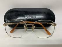 FENDI フェンディ メガネフレーム メガネ サングラス 56□17-140 FE-4005 1/11 20KGF 金張りAUT TI-C　金張り ケース付き 日本製_画像1