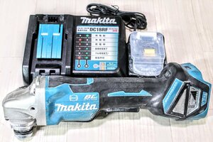 ☆動作品☆makita マキタ　充電式ディスクグラインダ　GA416D　バッテリー　充電器付属　M1111