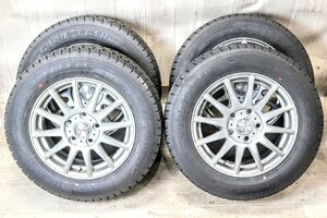 GOOD YEAR ICENAVI 7 195/65R15 4本 アルミホイールravrion LUMIERE 4本共X1222 22年製 残り山かなり有 15インチ 6J 114.3-5穴 ハブ径60mm