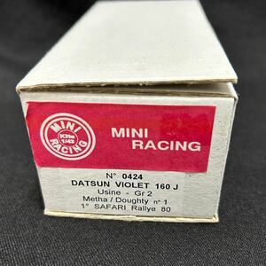 MINI RACING 1/43 DATSUN バイオレット 160J Usine- Gr 2 NO.1 サファリラリー 1980 レジンキット ミニレーシング ダットサン