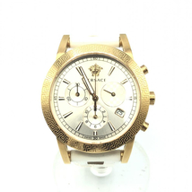 【中古】VERSACE スポーツテック クロノグラフ VELT01321 クォーツ ホワイト ゴールド ヴェルサーチ[240017595118]_画像1