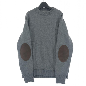 【中古】Maison Margiela ELBOW PATCH KNIT グレー サイズL メゾンマルジェラ[240017597822]