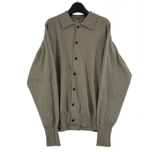 [ used ]A PRESSE 23ASP-03-07H Cotton Knit Polo Collar Cardigan SAGE size 2 beige a pre se[240017599472]
