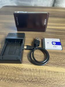 №45　SONY　ソニー　Cyber-shot　DSC-T77　ブラウン　【中古・美品】 