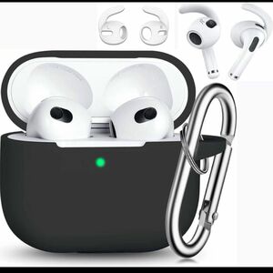 AirPods 3 ケース イヤーフック付き Apple AirPods3 2021 前のLEDが見える ソフト シリコン