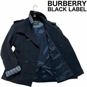 BURBERRY BLACK LABEL バーバリーブラックレーベル　トレンチコート　ショート丈　ノバチェック　ホースマーク　Mサイズ 黒　アウター 