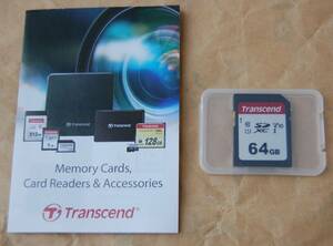 【即決】未使用新品 純正Transcend 高性能SDXC 64GB UHS-I Card ★スピード発送 送料84円~