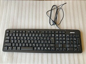 23L08-02 iBUFFALO BSKBU11 バッファロー USB 接続 有線 キーボード ブラック 現状品 消費税0円