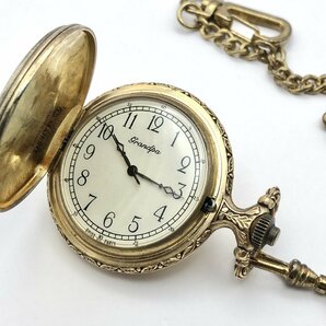 #6512#  NUMBER 1 grandpa 懐中時計 クォーツ  懐中時計 稼働品の画像1