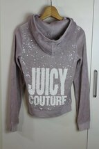 ジューシー クチュール JuicyCouture パーカー フード ジップアップ スパンコール S 160/85 ZIOTZZKY_画像2