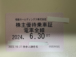 送料無料　相模鉄道（相鉄）株主優待乗車証　電車全線 定期券式 男性名義