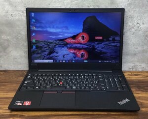 1円～ ●LENOVO THINKPAD E595 / Ryzen 5 3500U (2.10GHz) / メモリ 8GB / NVMe SSD 128GB / 15.6型 HD (1366×768) / Windows10 Pro 64bit