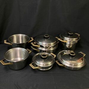 DKe585D14 Tupperware タッパーウェア RainbowCooker レインボークッカー 両手鍋 鍋 6点 まとめ