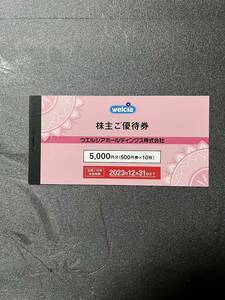 ★☆ウエルシアホールディングス 株主優待券 ５０００円分　送料無料☆★