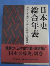 「日本史総合年表」　旧石器時代～１９９９年　政治・経済・社会・文化全般　函あり　加藤友康他編　吉川弘文館_画像1