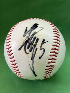  Yomiuri Giants Kiyoshi . peace .#5 with autograph ball with logo ⑱