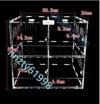 耐久＆丈夫＆実用 高級ペットハウス 爬虫類 両生類 トカゲ レプタイルケージ ボックス 飼育 ケージ ハウス 組立式 複数飼い 透明アクリル製_画像4