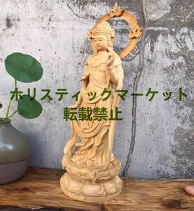 人気の新作★極上の木彫 仏教美術 精密彫刻 仏像 手彫り 極上品 大勢至菩薩像