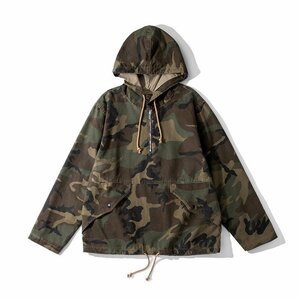 メンズジャケット　ミリタリー　ECWCS PARKA　フード付き　メンズジャケット　アウトドア パーカー　Ｓ～ＸＸＬ 迷彩緑