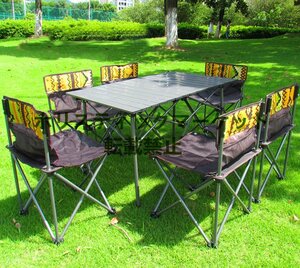  quality guarantee multifunction picnic folding chair / chair barbecue fishing outdoor leisure table bench 7 point set convenience 6 seater 