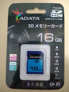 「送料無料」ADATA SD メモリーカード 16GB UHS-I CLASS10 ASDH16GUICL10RD （新品未使用未開封）
