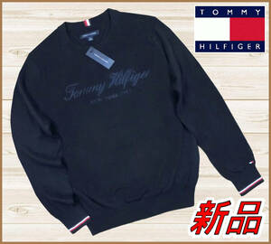 【国内正規品】62%OFF◆トミーヒルフィガー◆CraigLogoSweaterクルーネックニット長袖セーター綿100%◆紺ネイビーM定価:15,400円