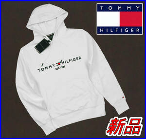 【新品/正規品】55%OFF◆トミーヒルフィガーTommyHilfiger◆AjTommyLogoHoodyスウェットフーディーパーカー◆白ホワイトS定価:15,400円